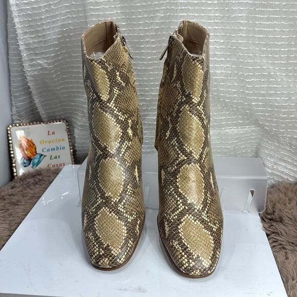 (R2) Sam Edelman Regaen Exotic Snake Print Booties in Wheat, Women's Size 10 - Picture 3 of 15